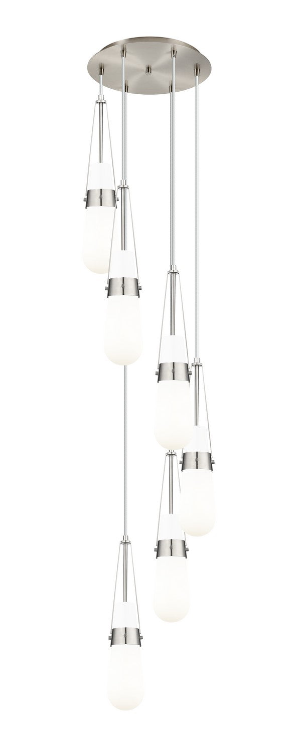 Innovations 116-452-1P-SN-G452-4GWH Six Light Pendant, Brushed Satin Nickel