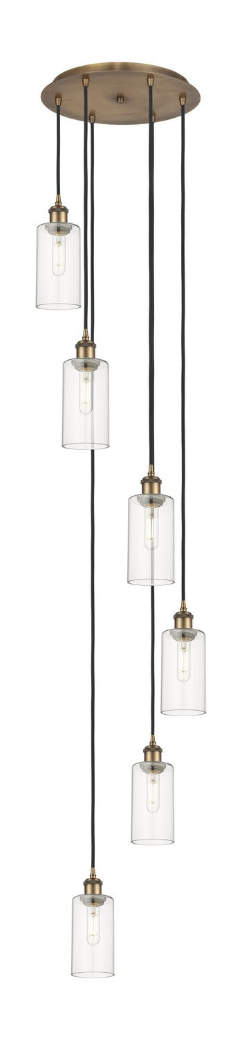 Innovations 116B-6P-BB-G434-7CL Six Light Pendant, Brushed Brass