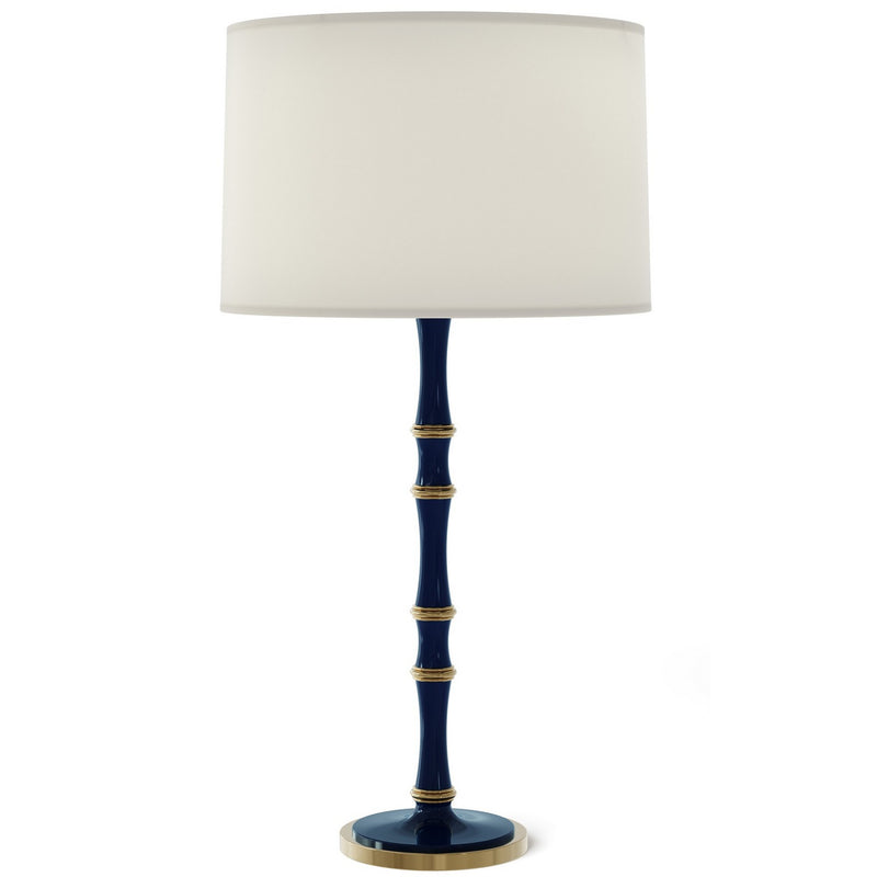 Robert Abbey MB71 One Light Table Lamp, Midnight Blue w/Modern Brass