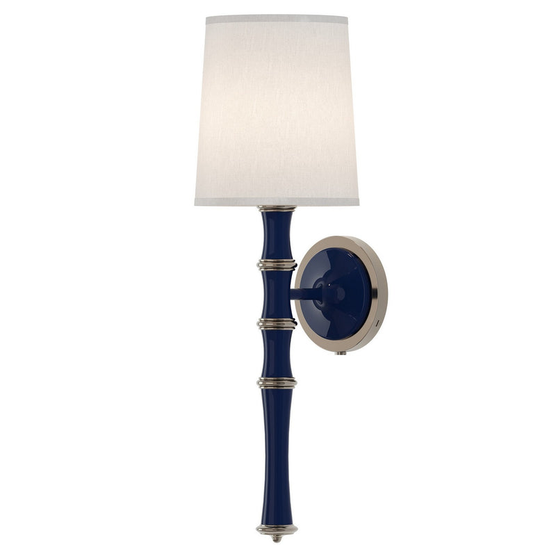 Robert Abbey MB88 One Light Wall Sconce, Midnight Blue w/Polished Nickel
