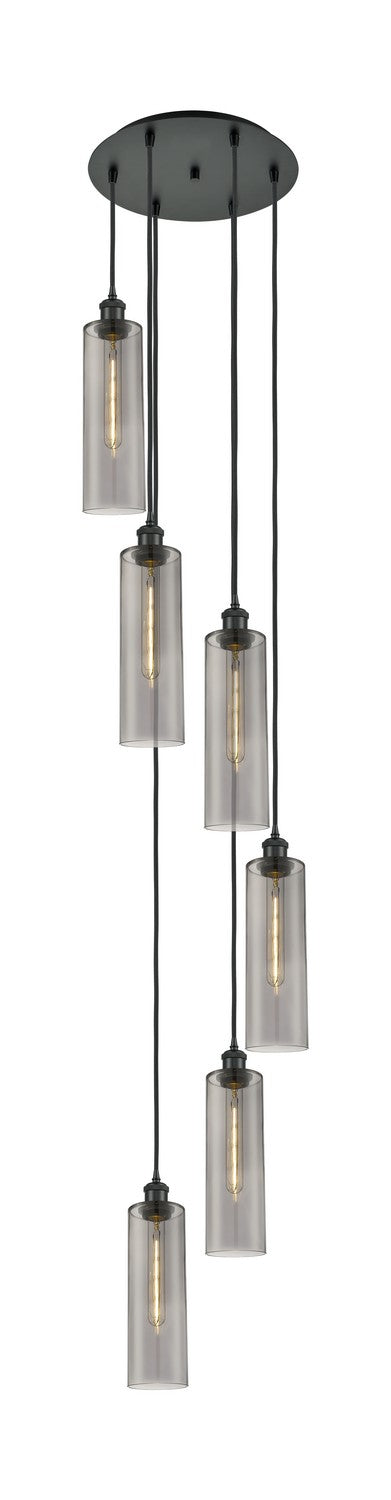 Innovations 116B-6P-BK-G434-12SM Six Light Pendant, Matte Black
