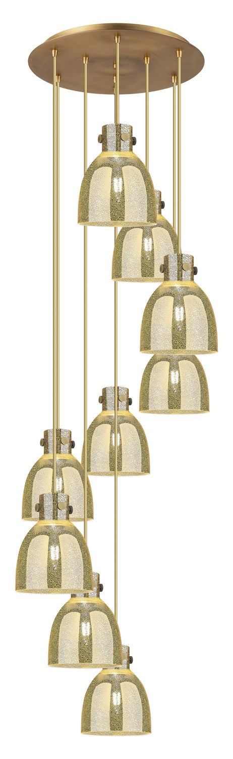 Innovations 119-410-1PS-BB-G412-8ME Nine Light Pendant, Brushed Brass
