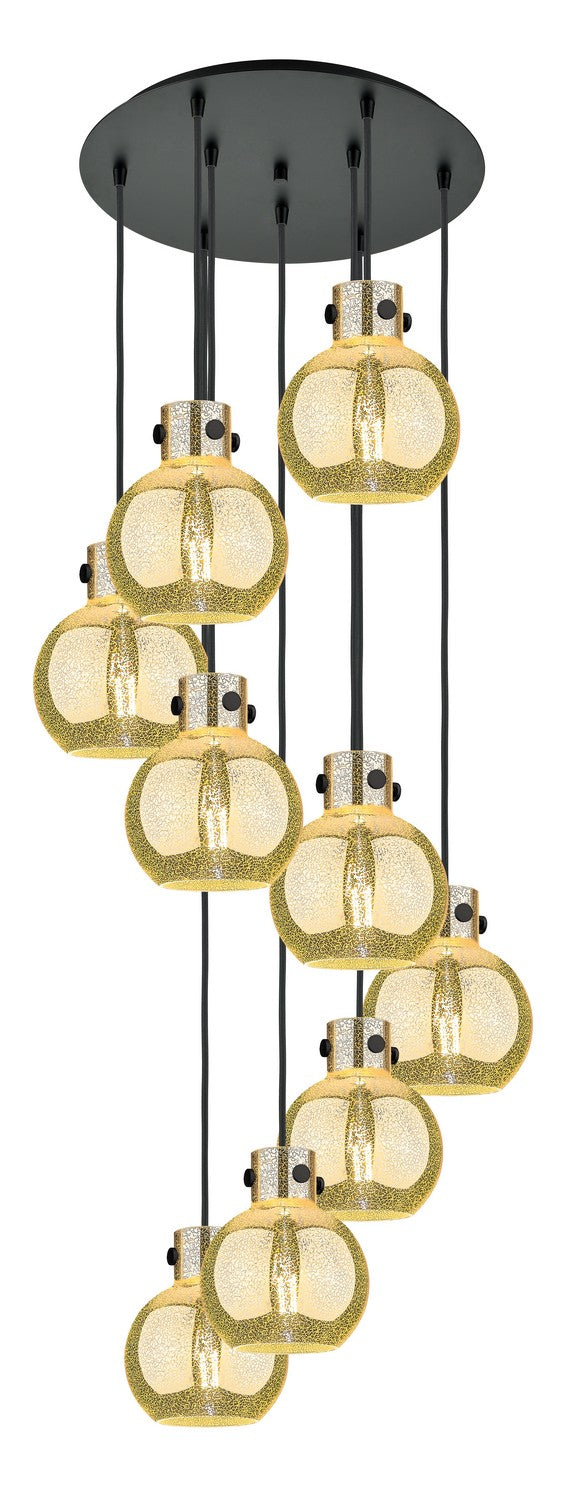 Innovations 119-410-1PS-BK-G410-8ME Nine Light Pendant, Matte Black