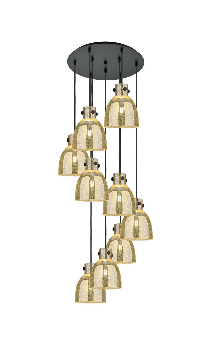Innovations 119-410-1PS-BK-G412-8ME Nine Light Pendant, Matte Black