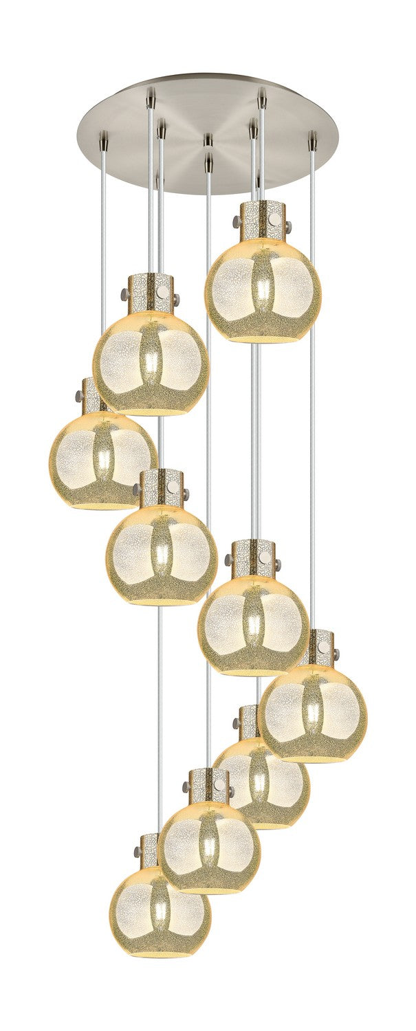 Innovations 119-410-1PS-SN-G410-8ME Nine Light Pendant, Brushed Satin Nickel