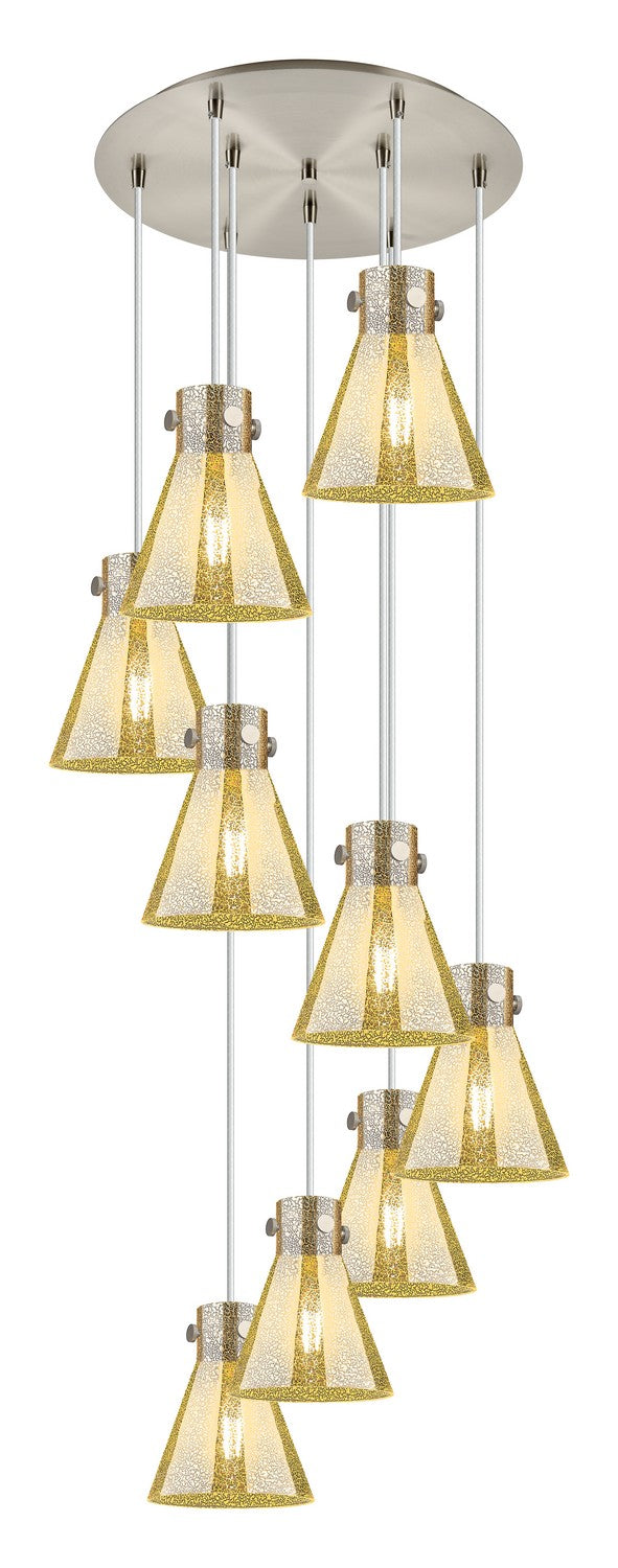 Innovations 119-410-1PS-SN-G411-8ME Nine Light Pendant, Brushed Satin Nickel