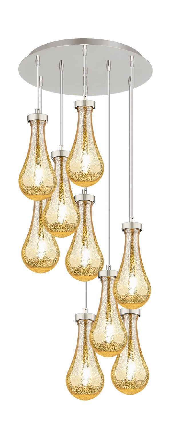 Innovations 119-451-1P-PN-G451-5ME Nine Light Pendant, Polished Nickel