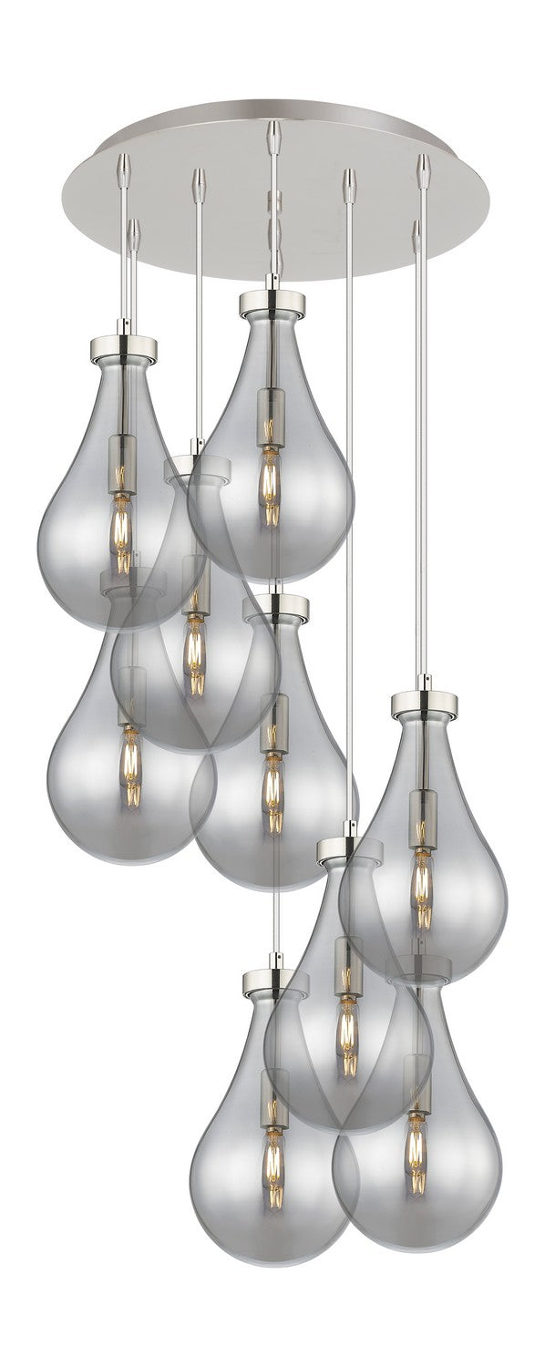 Innovations 119-451-1P-PN-G451-7SM Nine Light Pendant, Polished Nickel