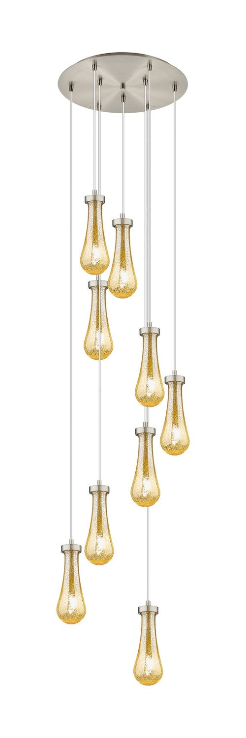 Innovations 119-451-1P-SN-G451-4ME Nine Light Pendant, Brushed Satin Nickel
