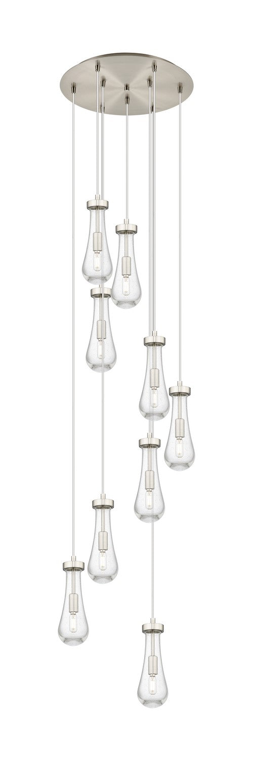 Innovations 119-451-1P-SN-G451-4SDY Nine Light Pendant, Brushed Satin Nickel