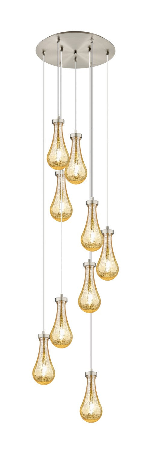 Innovations 119-451-1P-SN-G451-5ME Nine Light Pendant, Brushed Satin Nickel