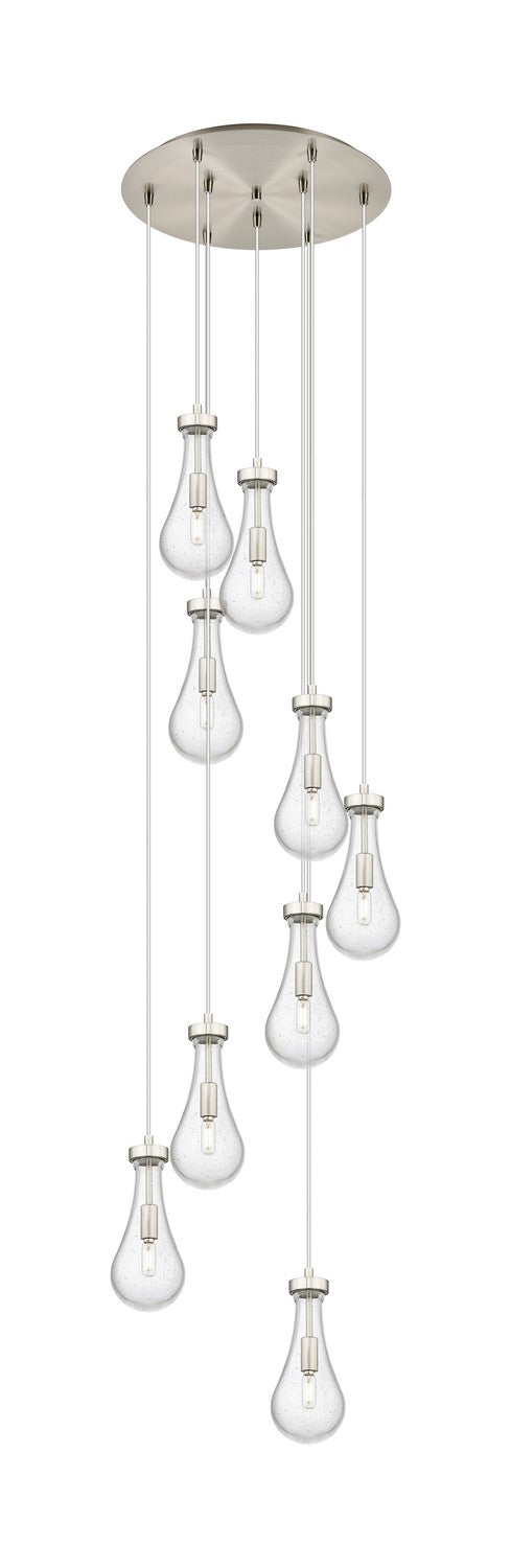 Innovations 119-451-1P-SN-G451-5SDY Nine Light Pendant, Brushed Satin Nickel
