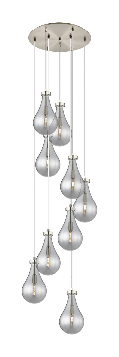Innovations 119-451-1P-SN-G451-7SM Nine Light Pendant, Brushed Satin Nickel