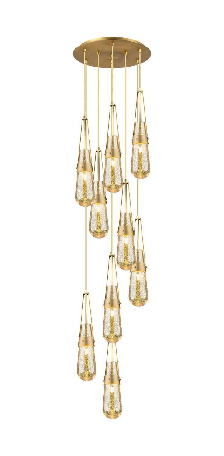 Innovations 119-452-1P-BB-G452-4ME Nine Light Pendant, Brushed Brass