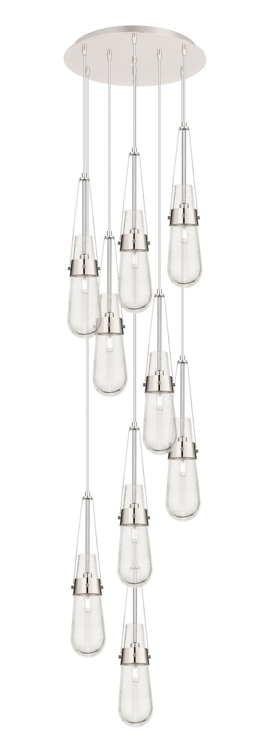 Innovations 119-452-1P-PN-G452-4SDY Nine Light Pendant, Polished Nickel