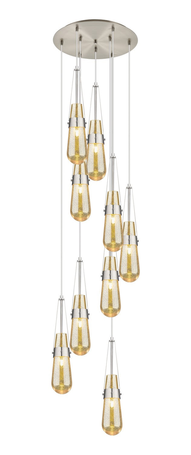 Innovations 119-452-1P-SN-G452-4ME Nine Light Pendant, Brushed Satin Nickel