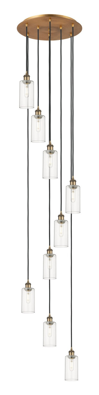 Innovations 119B-9P-BB-G434-7CL Nine Light Pendant, Brushed Brass