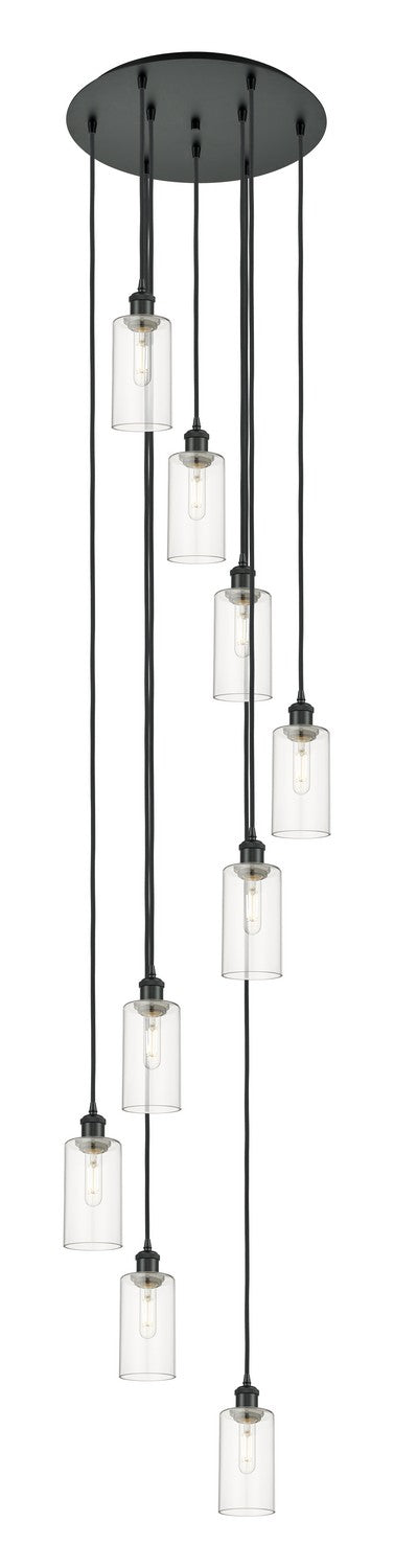 Innovations 119B-9P-BK-G434-7CL Nine Light Pendant, Matte Black