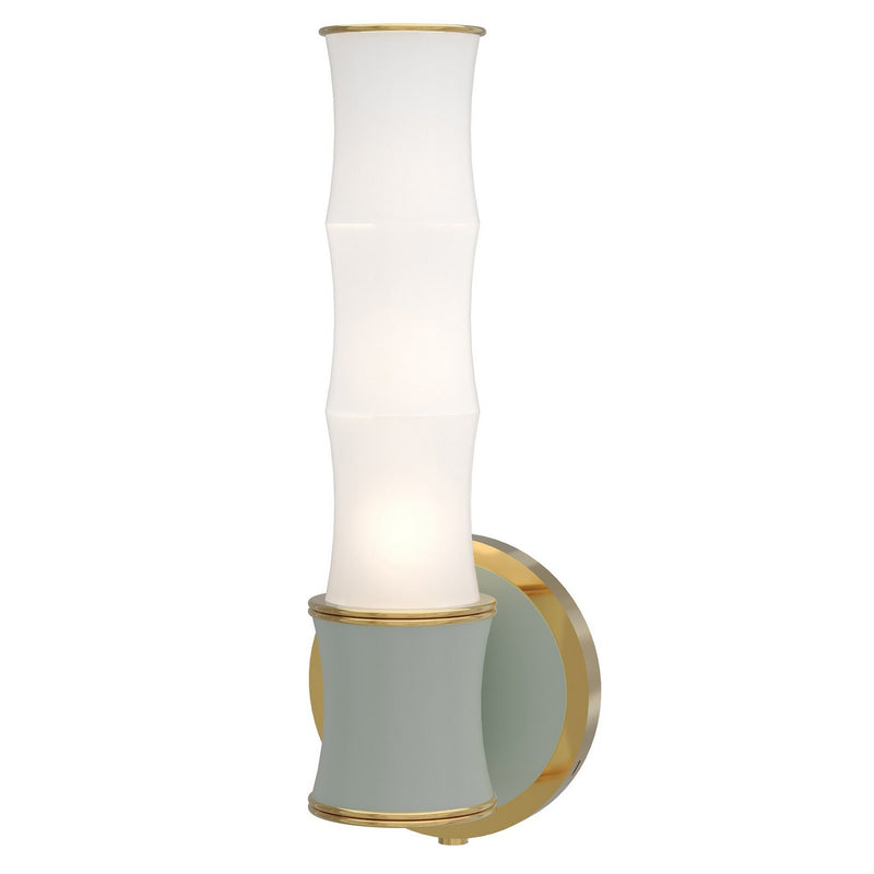 Robert Abbey MCL68 One Light Wall Sconce, Matte Celadon w/Modern Brass