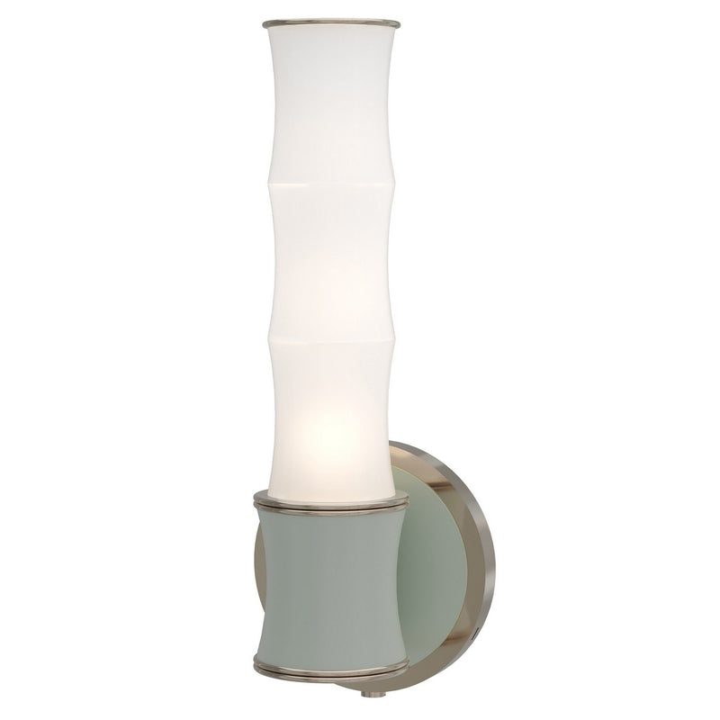 Robert Abbey MCL69 One Light Wall Sconce, Matte Celadon w/Polished Nickel