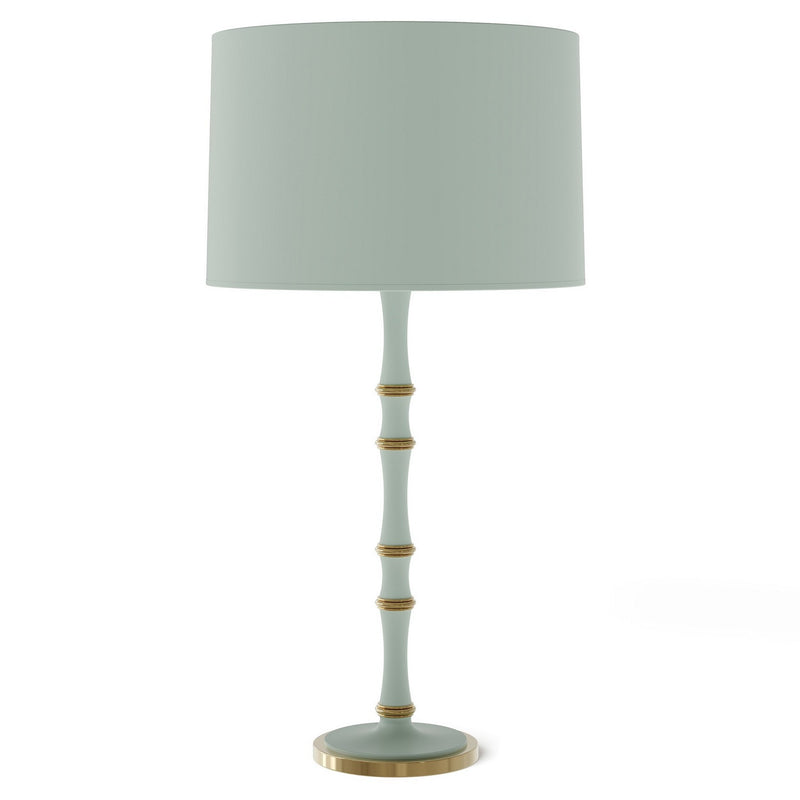 Robert Abbey MCL71X One Light Table Lamp, Matte Celadon w/Modern Brass