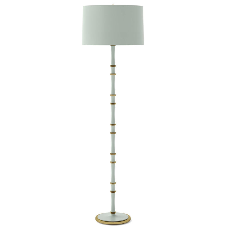 Robert Abbey MCL73X One Light Floor Lamp, Matte Celadon w/Modern Brass