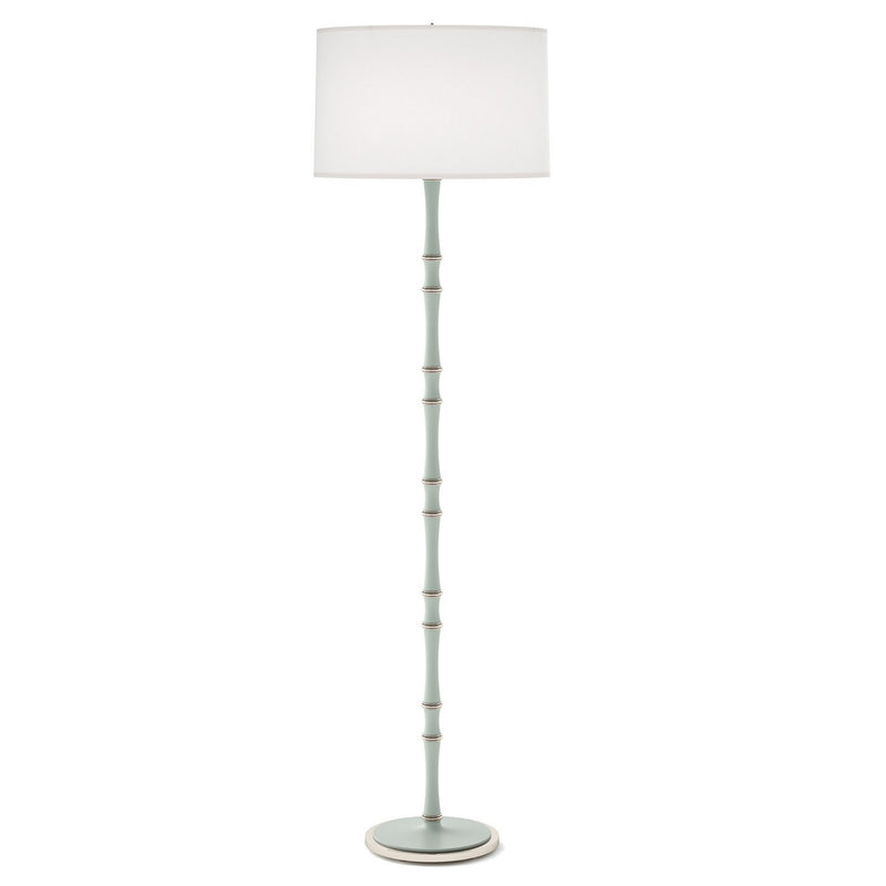 Robert Abbey MCL74 One Light Floor Lamp, Matte Celadon w/Polished Nickel
