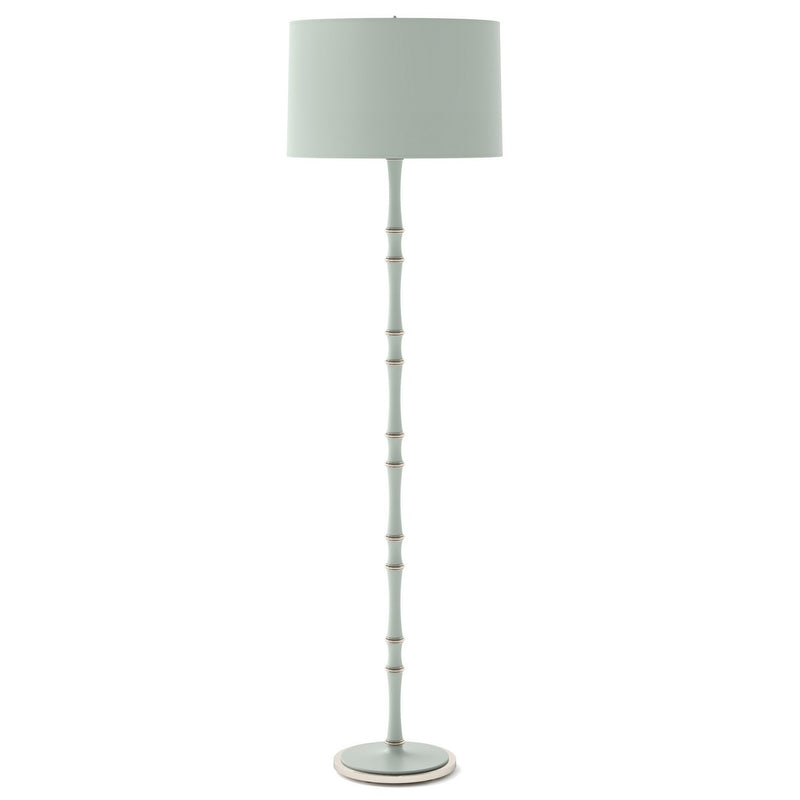 Robert Abbey MCL74X One Light Floor Lamp, Matte Celadon w/Polished Nickel