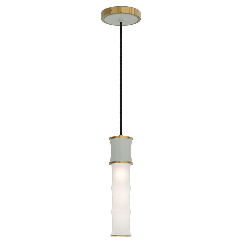 Robert Abbey MCL85 One Light Pendant, Matte Celadon w/Modern Brass