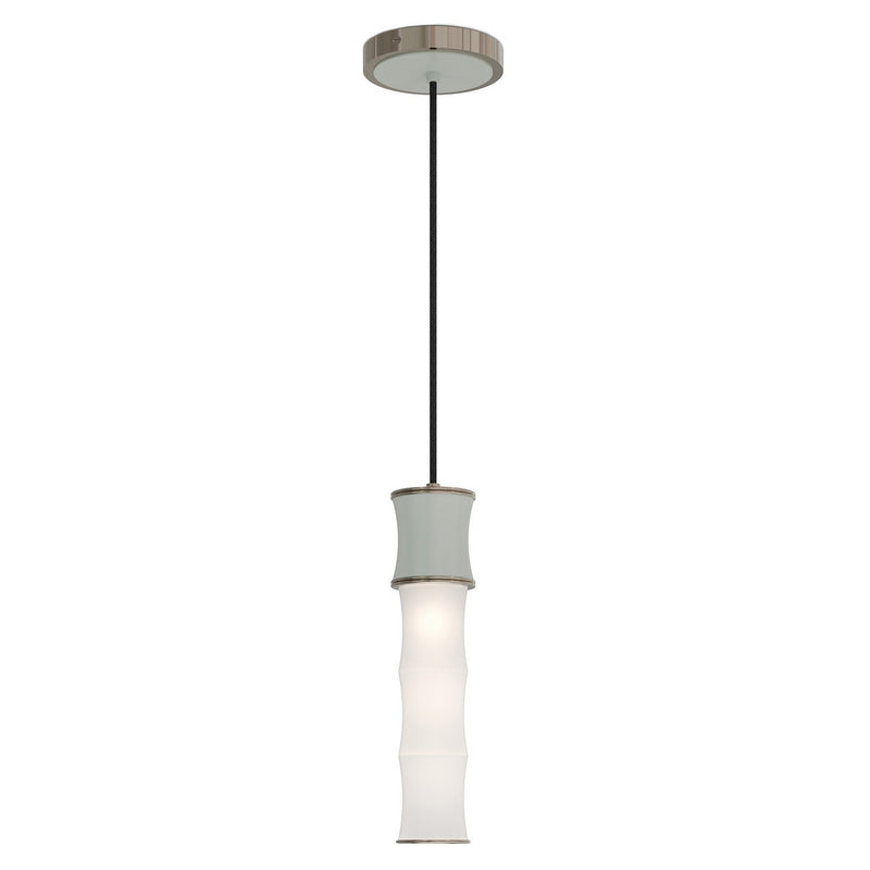 Robert Abbey MCL86 One Light Pendant, Matte Celadon w/Polished Nickel