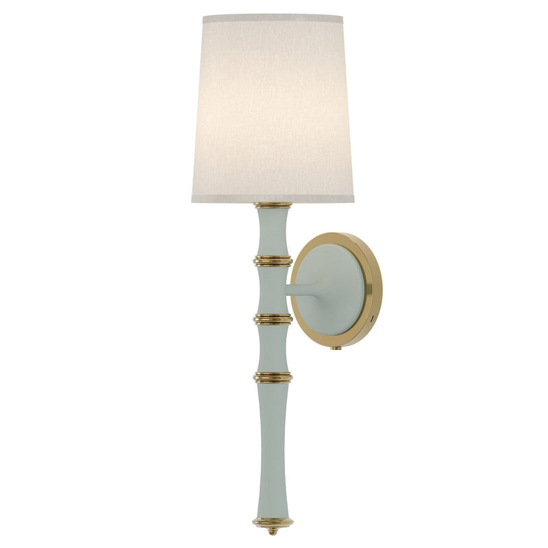 Robert Abbey MCL87 One Light Wall Sconce, Matte Celadon w/Modern Brass