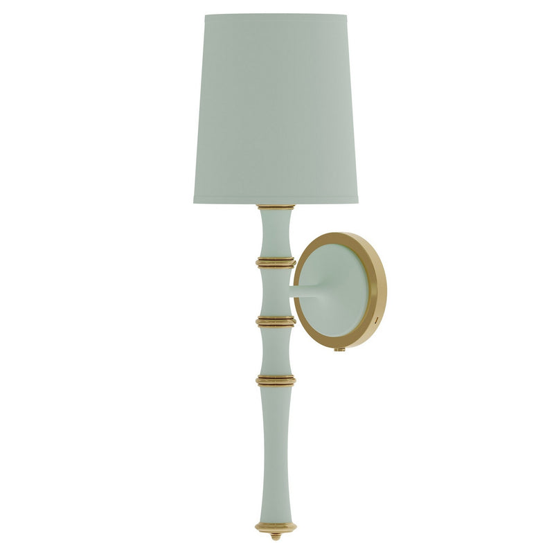 Robert Abbey MCL87X One Light Wall Sconce, Matte Celadon w/Modern Brass