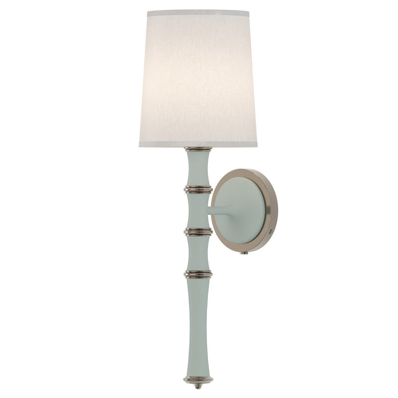 Robert Abbey MCL88 One Light Wall Sconce, Matte Celadon w/Polished Nickel