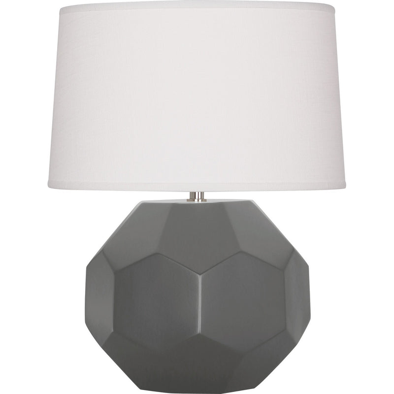 Robert Abbey MCR01 One Light Table Lamp, Matte Ash Glazed Ceramic