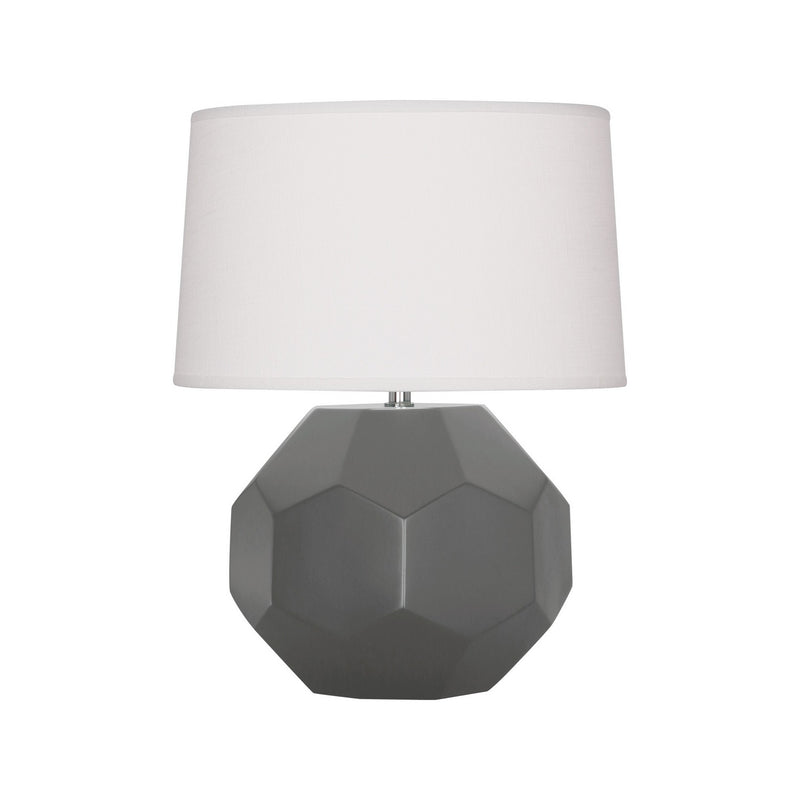 Robert Abbey MCR02 One Light Accent Lamp, Matte Ash Glazed Ceramic