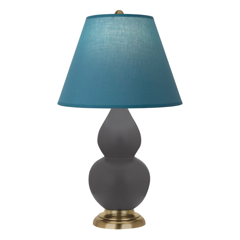 Robert Abbey MCR50B One Light Accent Lamp, Matte Ash Glazed Ceramic w/Antique Natural Brass