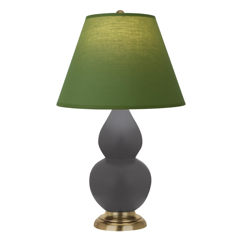 Robert Abbey MCR50G One Light Accent Lamp, Matte Ash Glazed Ceramic w/Antique Natural Brass