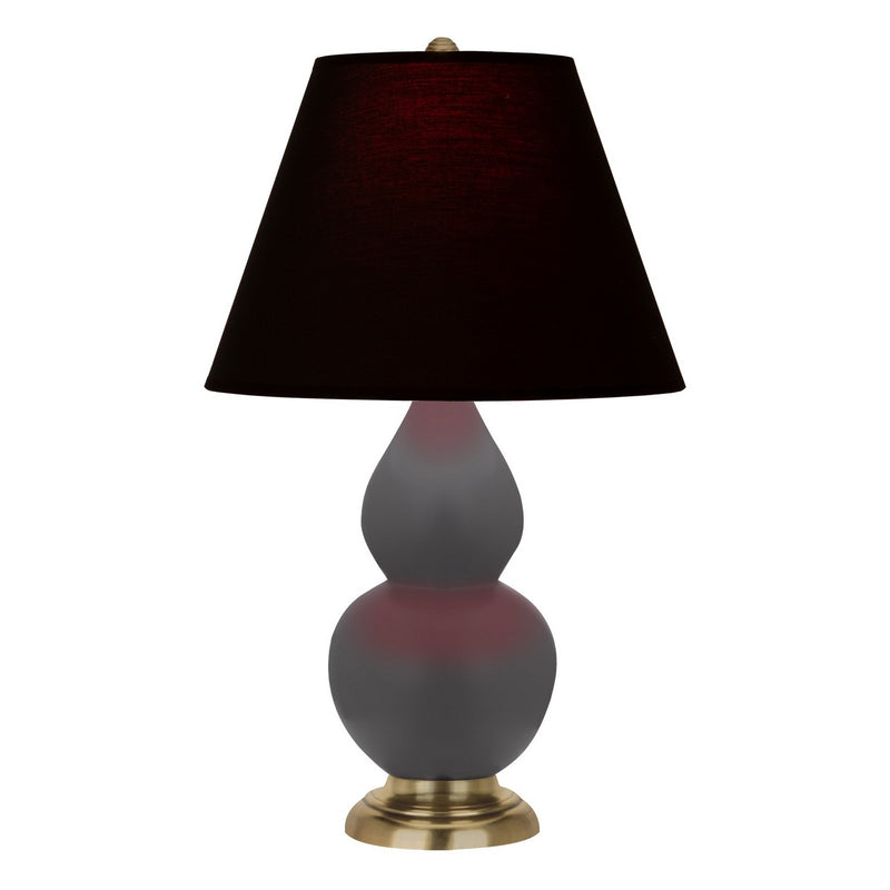 Robert Abbey MCR50K One Light Accent Lamp, Matte Ash Glazed Ceramic w/Antique Natural Brass