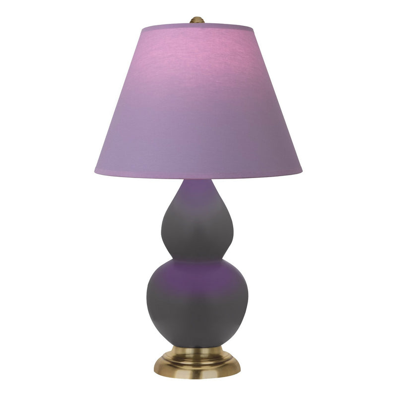 Robert Abbey MCR50L One Light Accent Lamp, Matte Ash Glazed Ceramic w/Antique Natural Brass