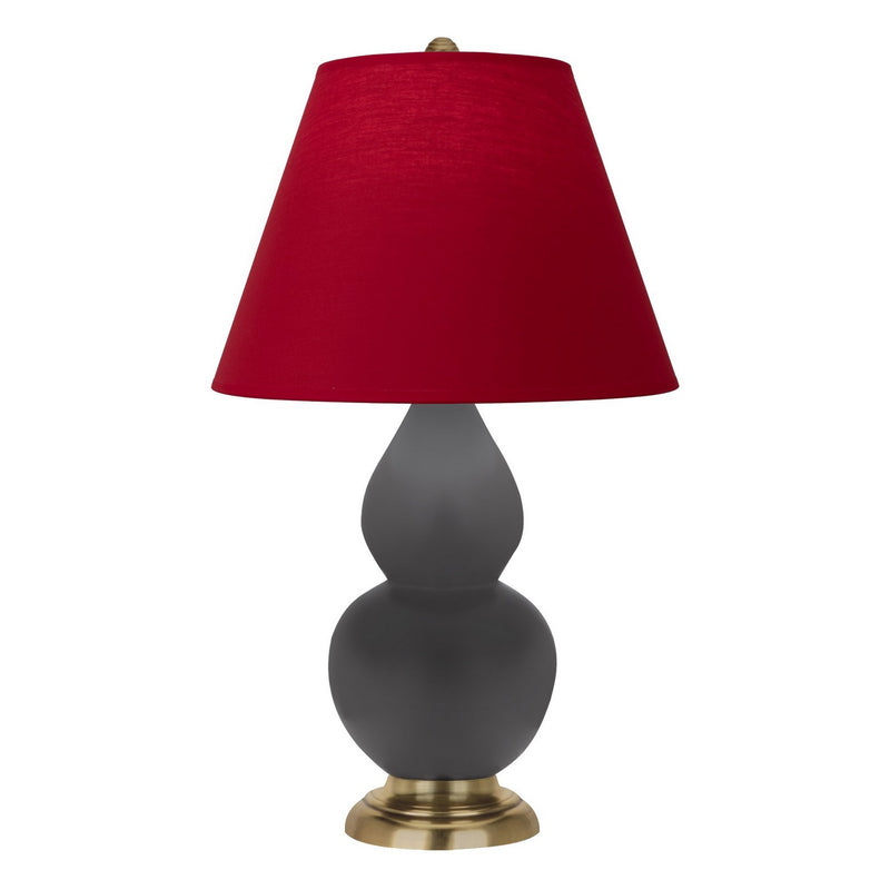 Robert Abbey MCR50R One Light Accent Lamp, Matte Ash Glazed Ceramic w/Antique Natural Brass