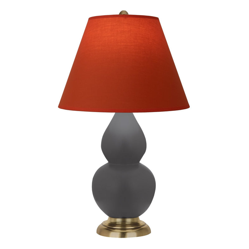 Robert Abbey MCR50T One Light Accent Lamp, Matte Ash Glazed Ceramic w/Antique Natural Brass