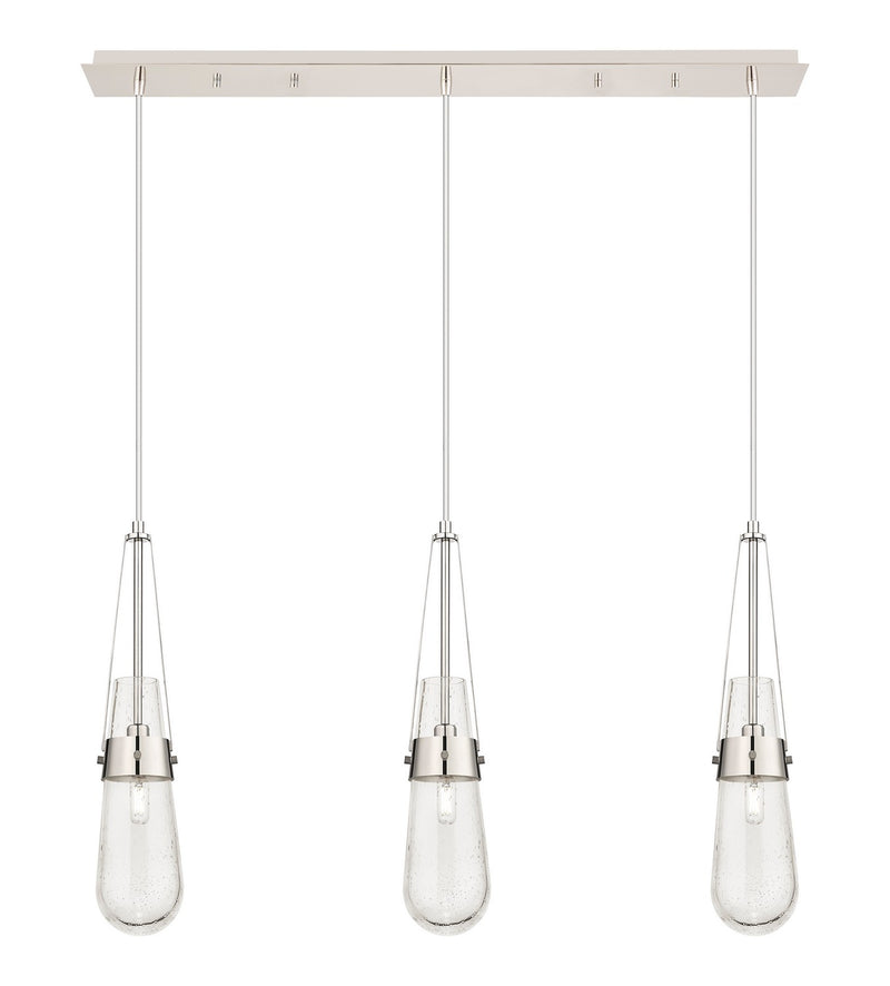 Innovations 123-452-1P-PN-G452-4SDY Three Light Linear Pendant, Polished Nickel