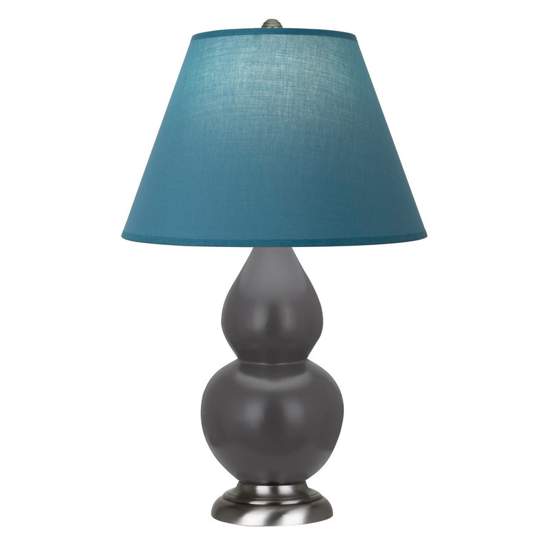 Robert Abbey MCR52B One Light Accent Lamp, Matte Ash Glazed Ceramic w/Antique Silver