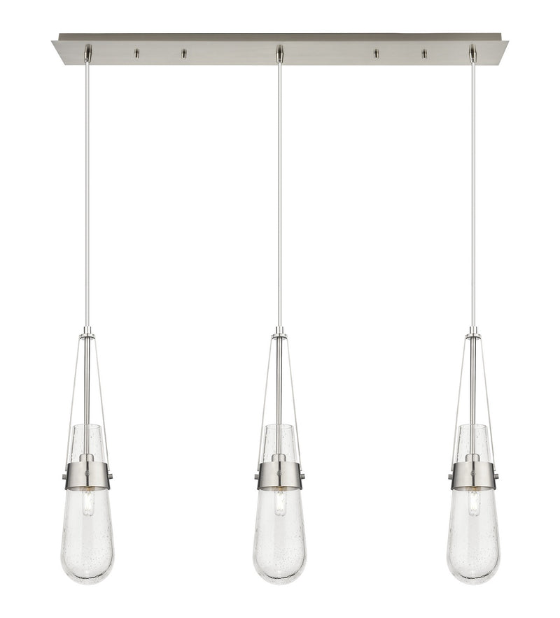 Innovations 123-452-1P-SN-G452-4SDY Three Light Linear Pendant, Brushed Satin Nickel