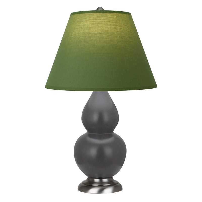 Robert Abbey MCR52G One Light Accent Lamp, Matte Ash Glazed Ceramic w/Antique Silver