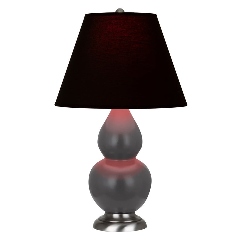 Robert Abbey MCR52K One Light Accent Lamp, Matte Ash Glazed Ceramic w/Antique Silver