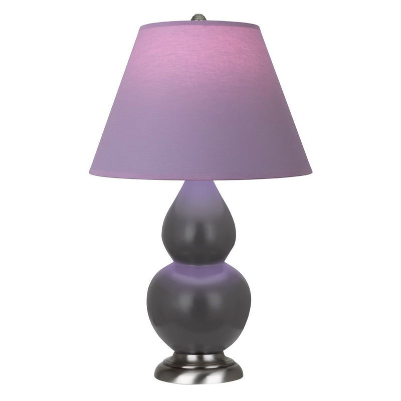 Robert Abbey MCR52L One Light Accent Lamp, Matte Ash Glazed Ceramic w/Antique Silver