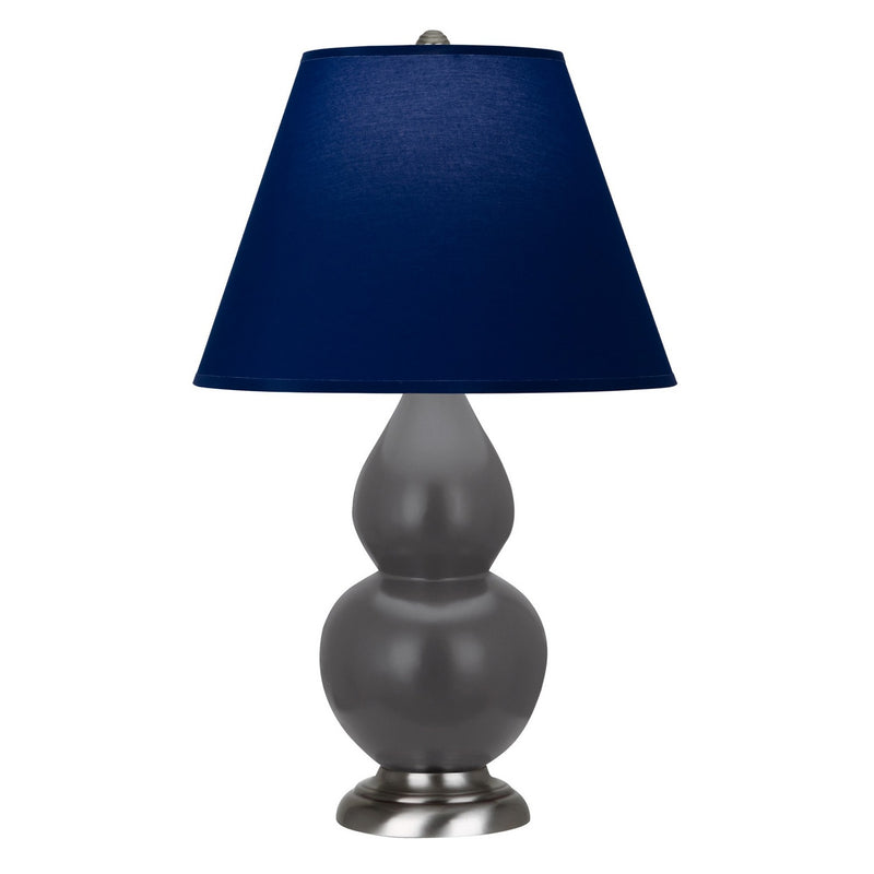 Robert Abbey MCR52N One Light Accent Lamp, Matte Ash Glazed Ceramic w/Antique Silver