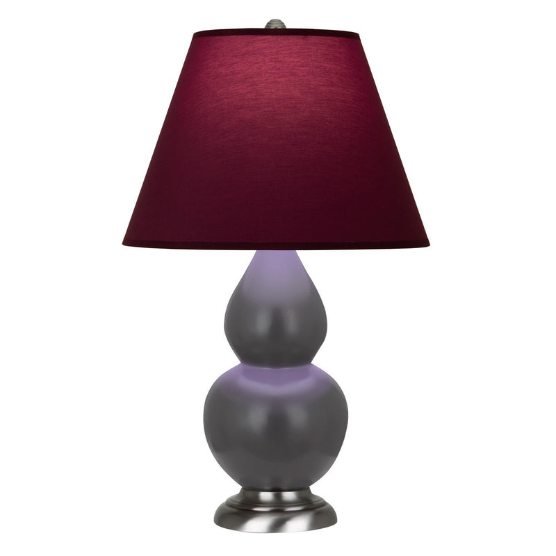 Robert Abbey MCR52P One Light Accent Lamp, Matte Ash Glazed Ceramic w/Antique Silver