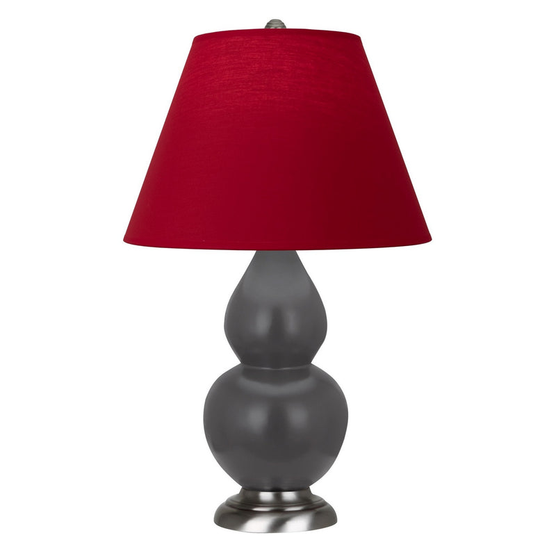 Robert Abbey MCR52R One Light Accent Lamp, Matte Ash Glazed Ceramic w/Antique Silver